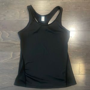 Women’s black workout tank top from Amazon. Size small.